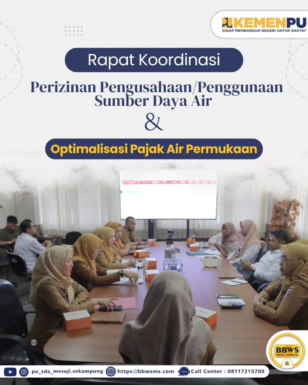 BBWS Mesuji Sekampung Dukung Optimalisasi Pajak Air Permukaan dan Penertiban Perizinan Penggunaan Sumber Daya Air