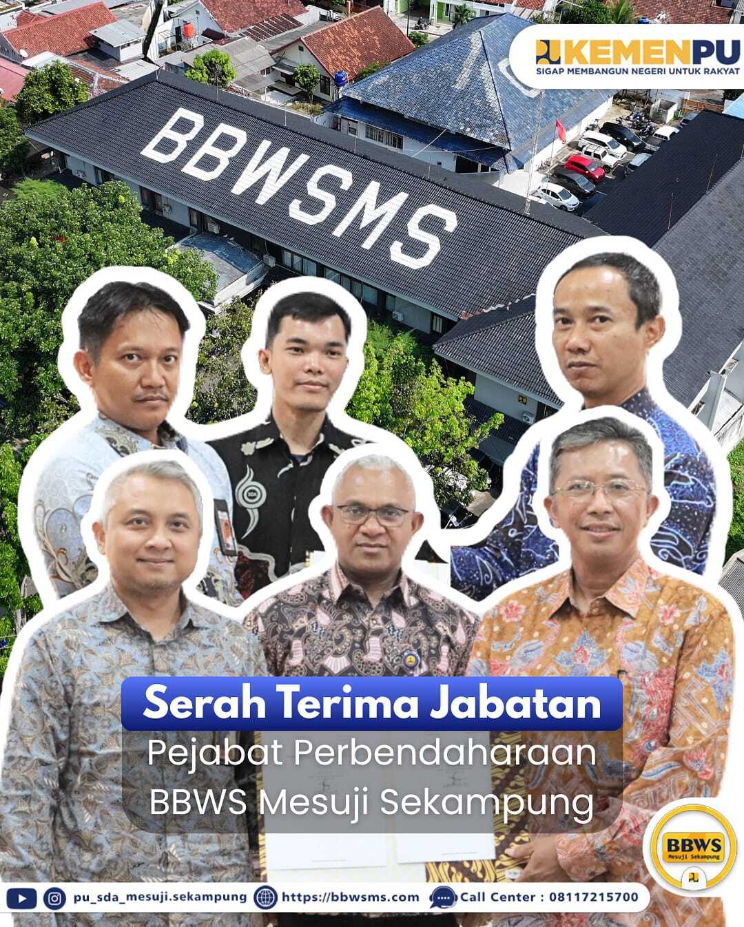 Serah Terima Jabatan di BBWS Mesuji Sekampung