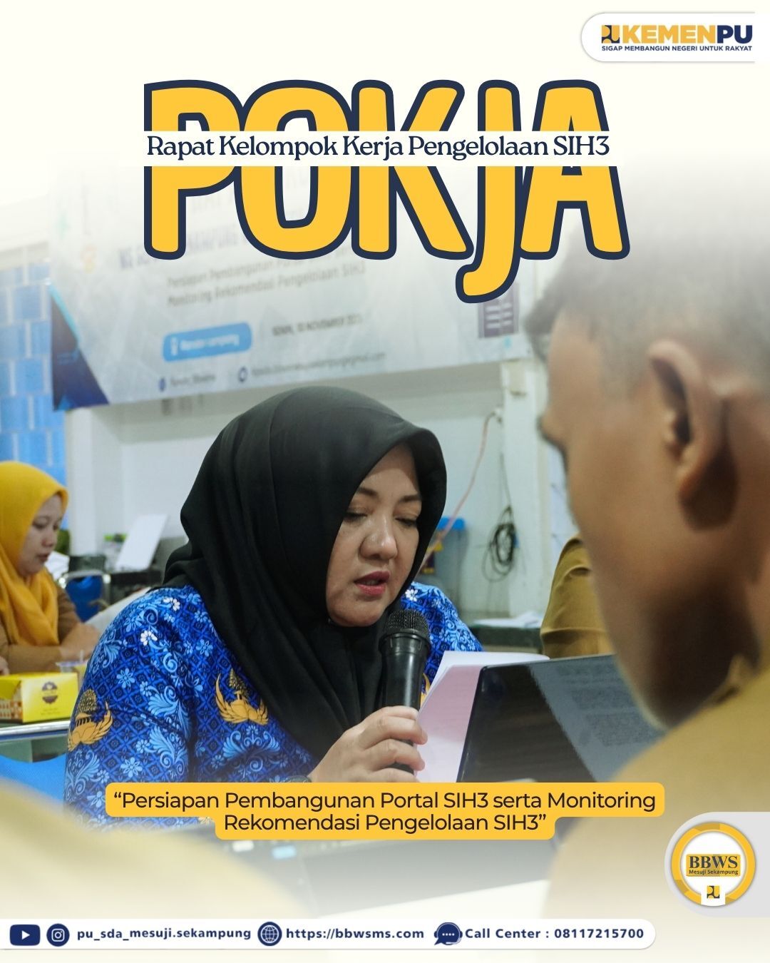 Rapat Pokja SIH3 BBWS Mesuji Sekampung: Penguatan Koordinasi dan Monitoring Sistem Informasi Hidrologi, Hidrometeorologi, dan Hidrogeologi