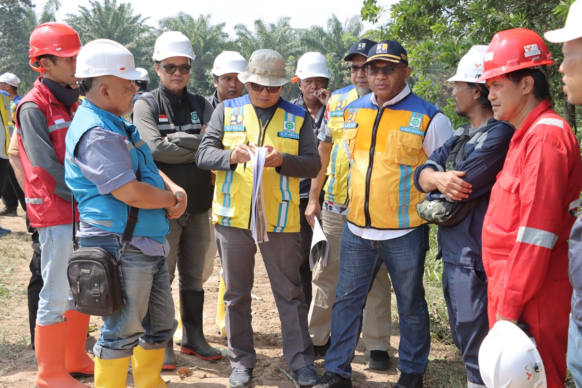 Kepala BBWS Mesuji Sekampung Tinjau Rehabilitasi Tanggul Sungai Way Ketibung–Way Sulam
