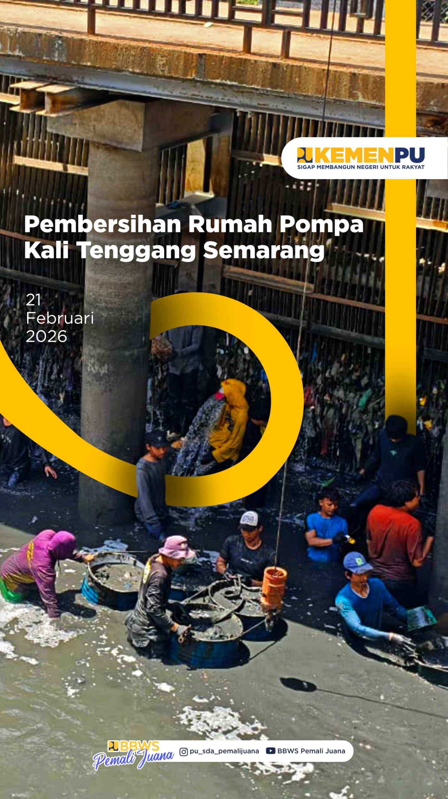 Pembersihan Rumah Pompa Kali Tenggang Semarang