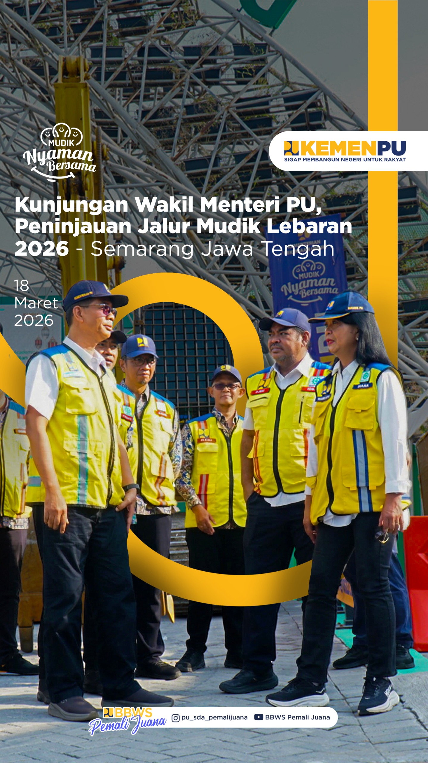 Kunjungan Wakil Menteri PU,  Peninjauan Jalur Mudik Lebaran 2026 di Pantura Semarang