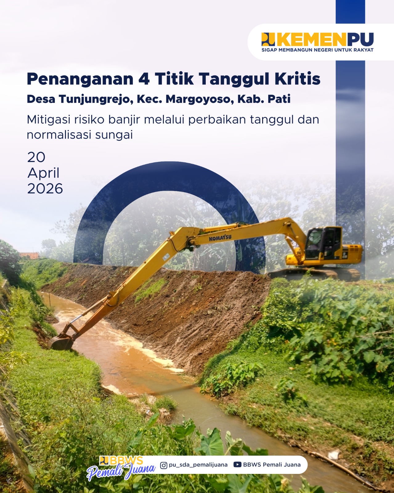 Penanganan 4 Titik Tanggul kritis - MItigasi Risiko Banjir Melalui Perbaikan Tanggul dan Normalisasi Sungai