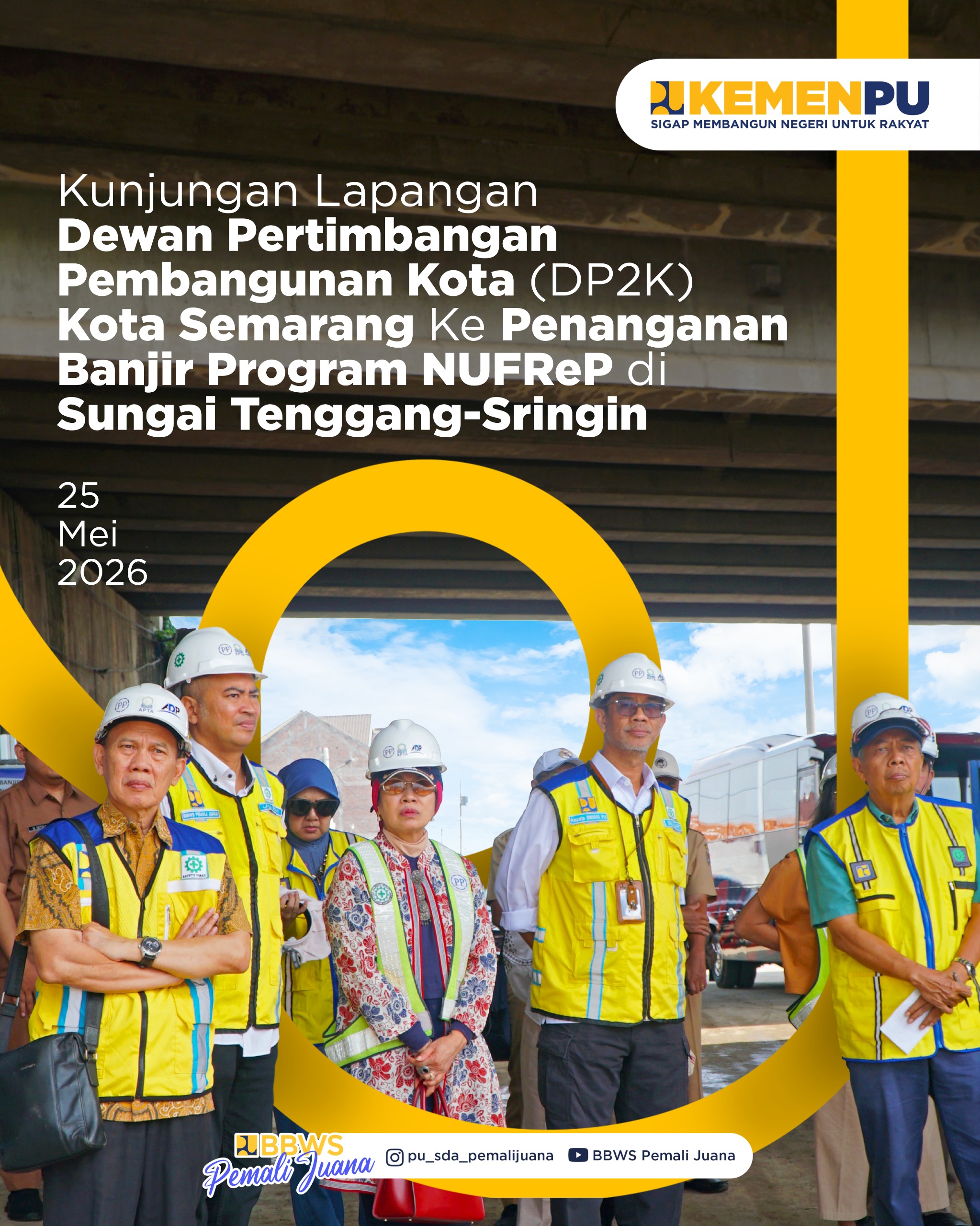 Kunjungan Lapangan DP@K Kota Semarang Ke Penanganan Banjir Program NUFReP Sungai Tenggang - Seringin