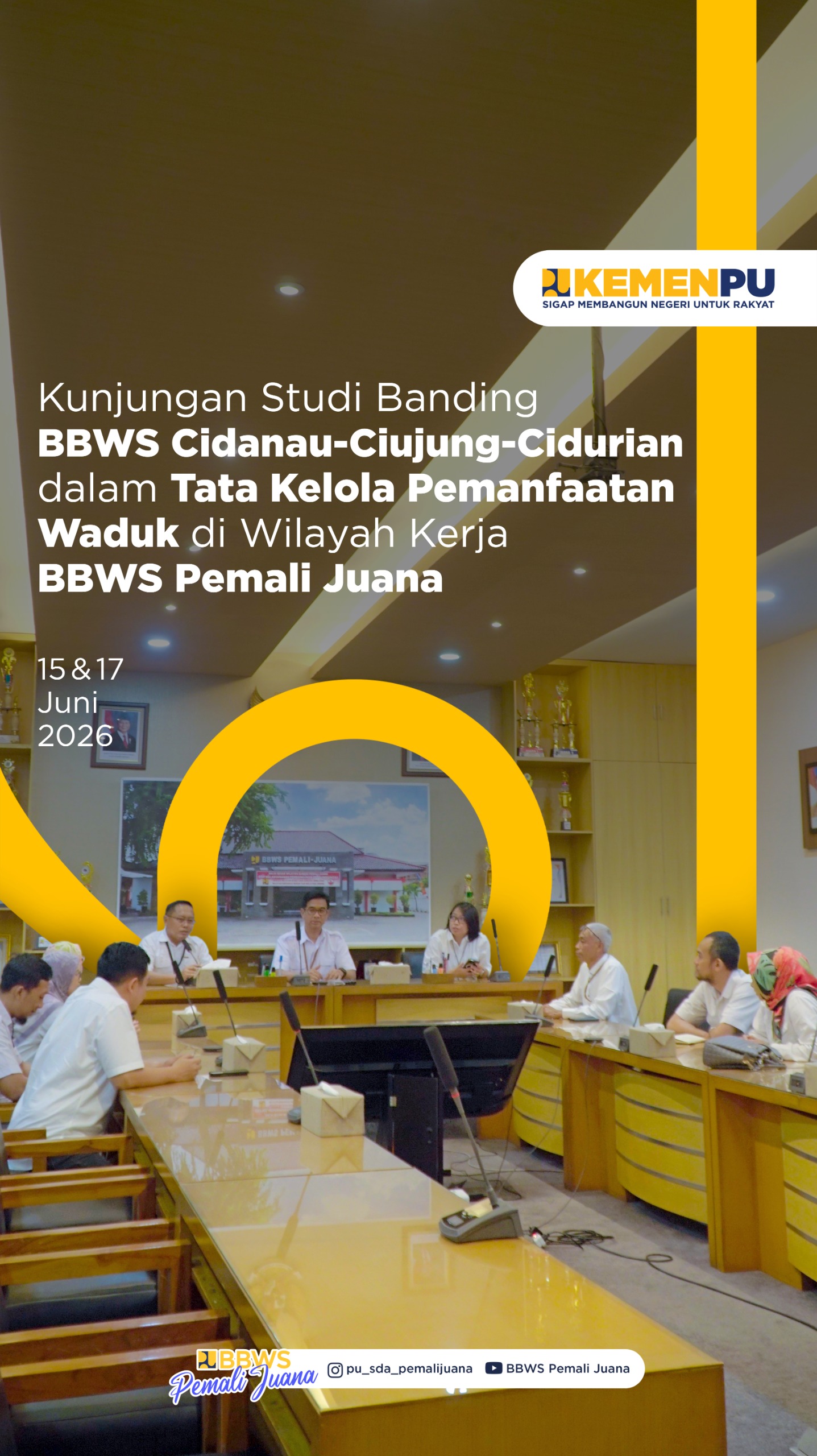 Kunjungan Studi Banding BBWS Cidanau-Ciujung-Cidurian dalam Tata Kelola Pemanfaatan Waduk di Wilayah Kerja BBWS Pemali Juana