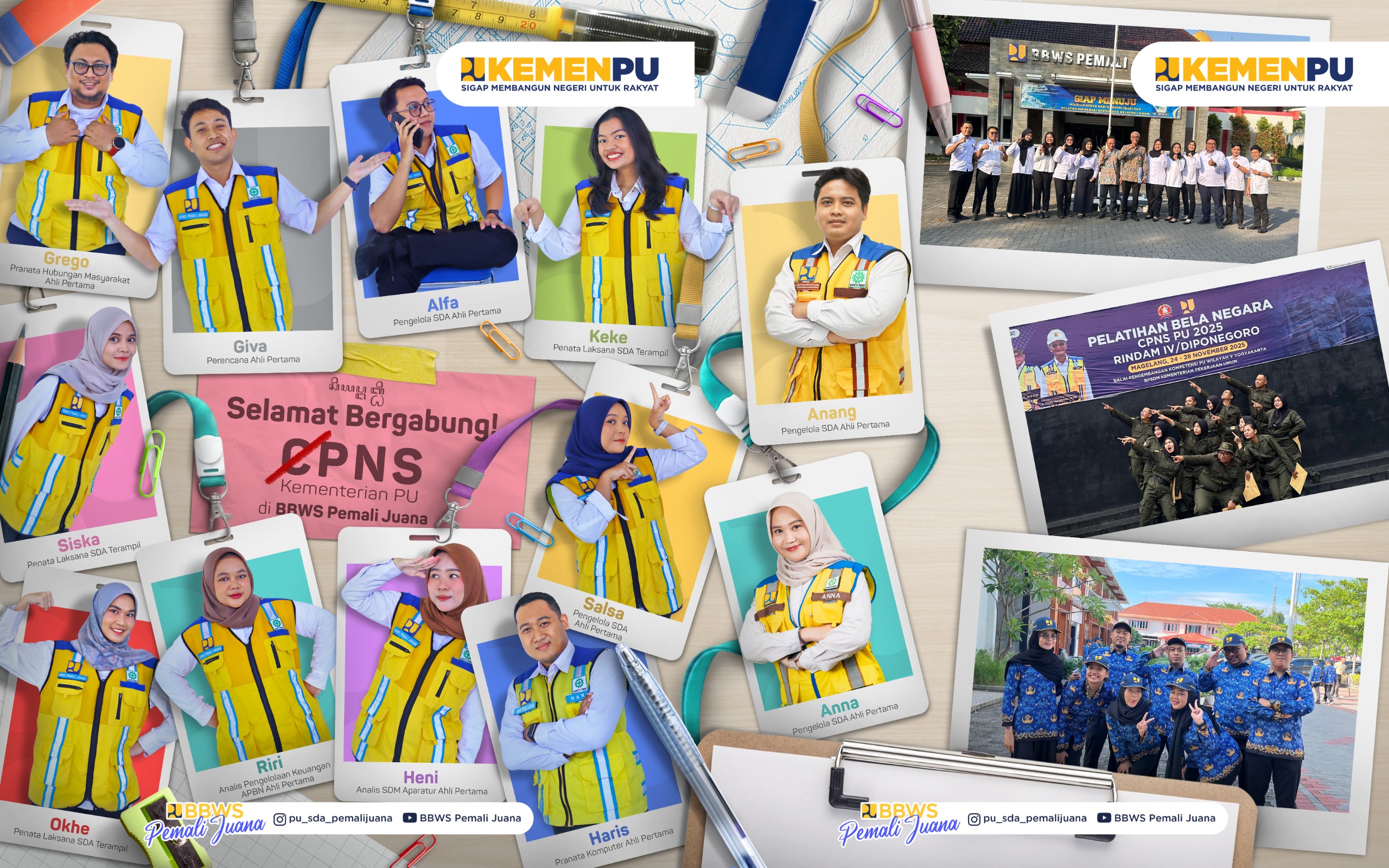 BBWS Pemali Juana Sambut PNS Baru Setelah Menjalani Masa OJT