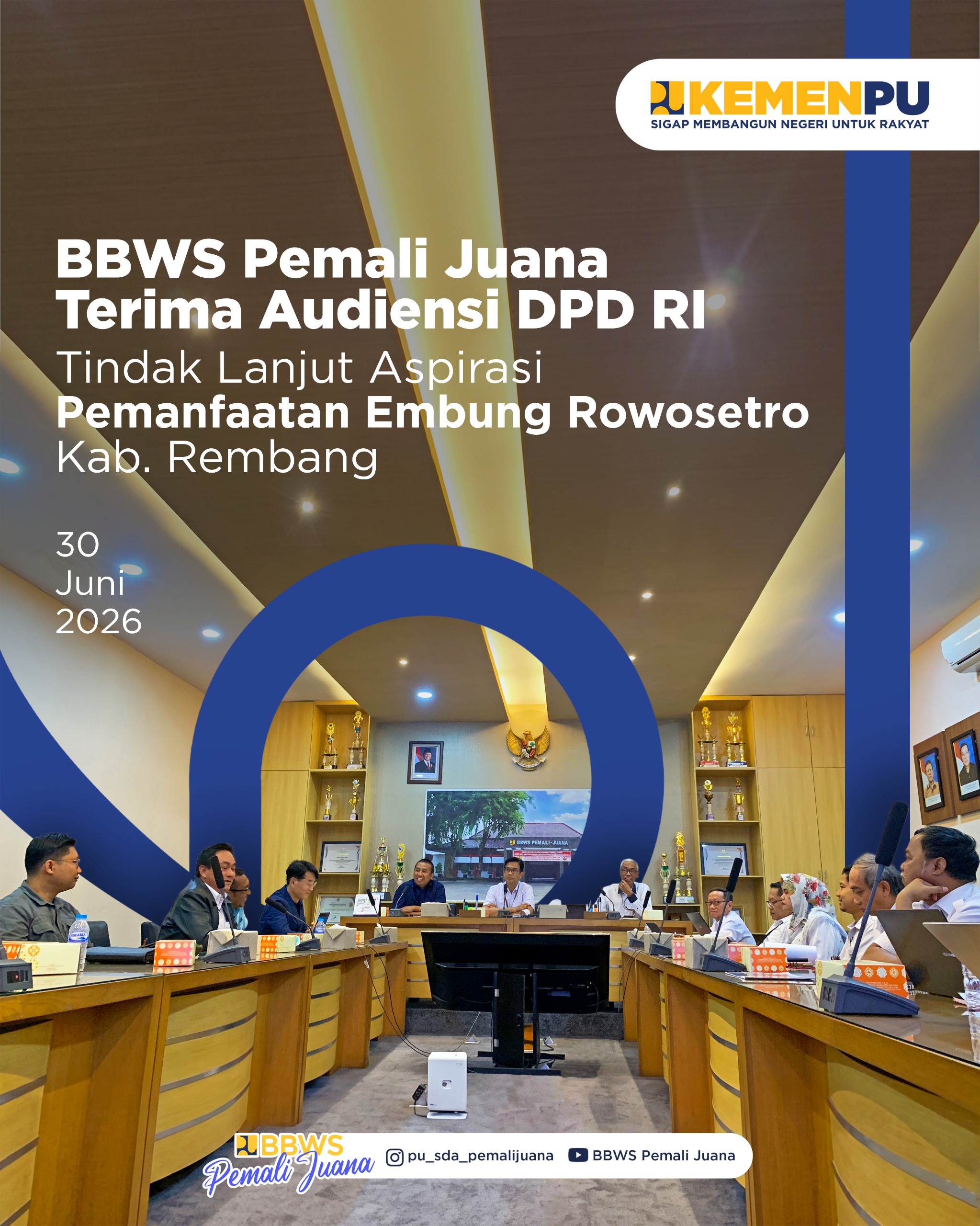 BBWS Pemali Juana Terima Audiensi DPD RI