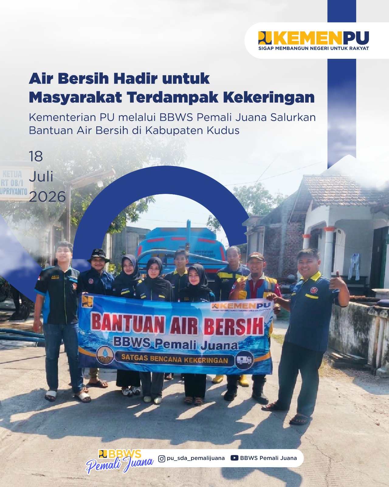 Air Bersih Hadir untuk Masyarakat Terdampak Kekeringan