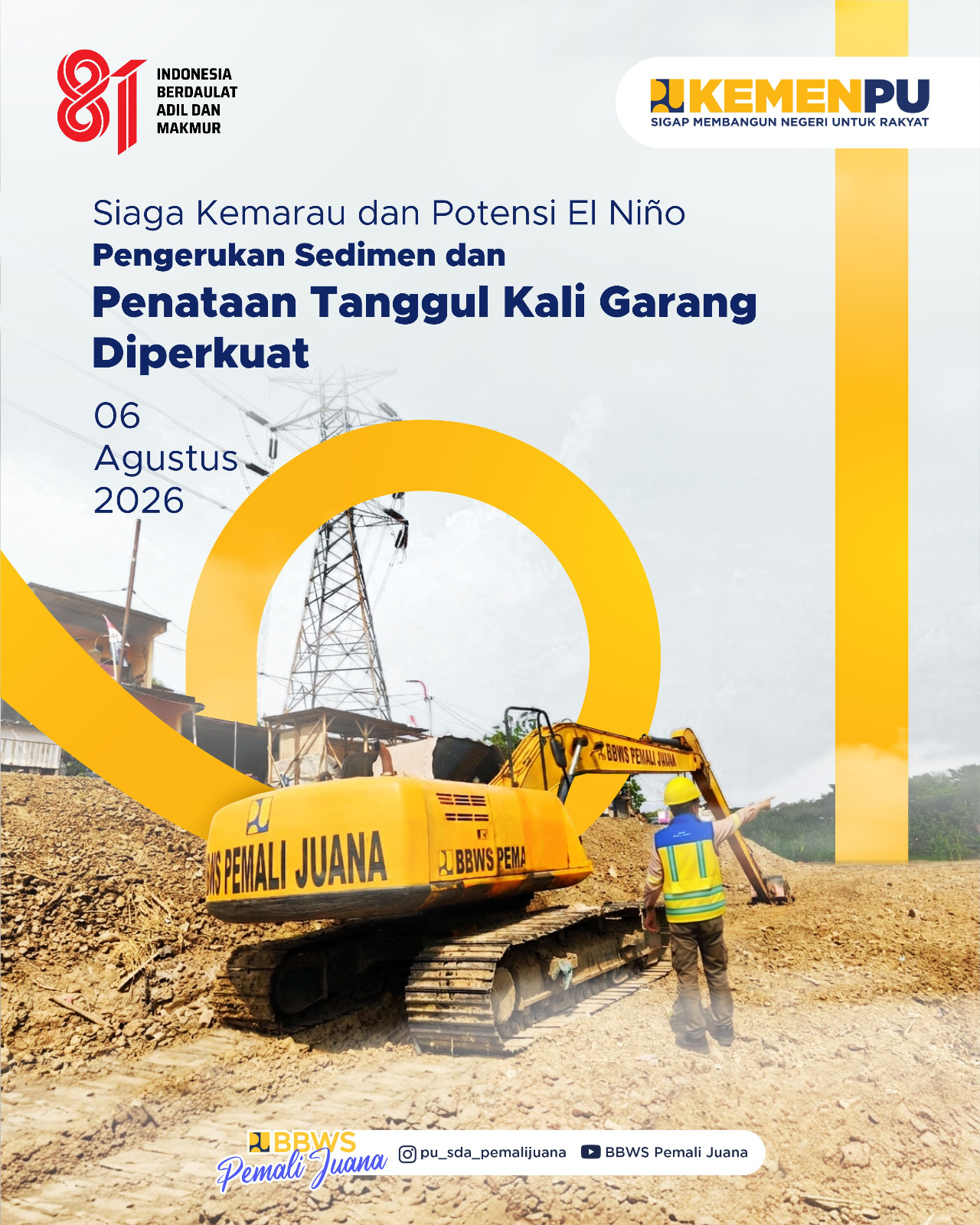 Siaga Kemarau dan Potensi El nino - Pengerukan Sedimen dan Penataan Tanggul Kali Garang Diperkuat