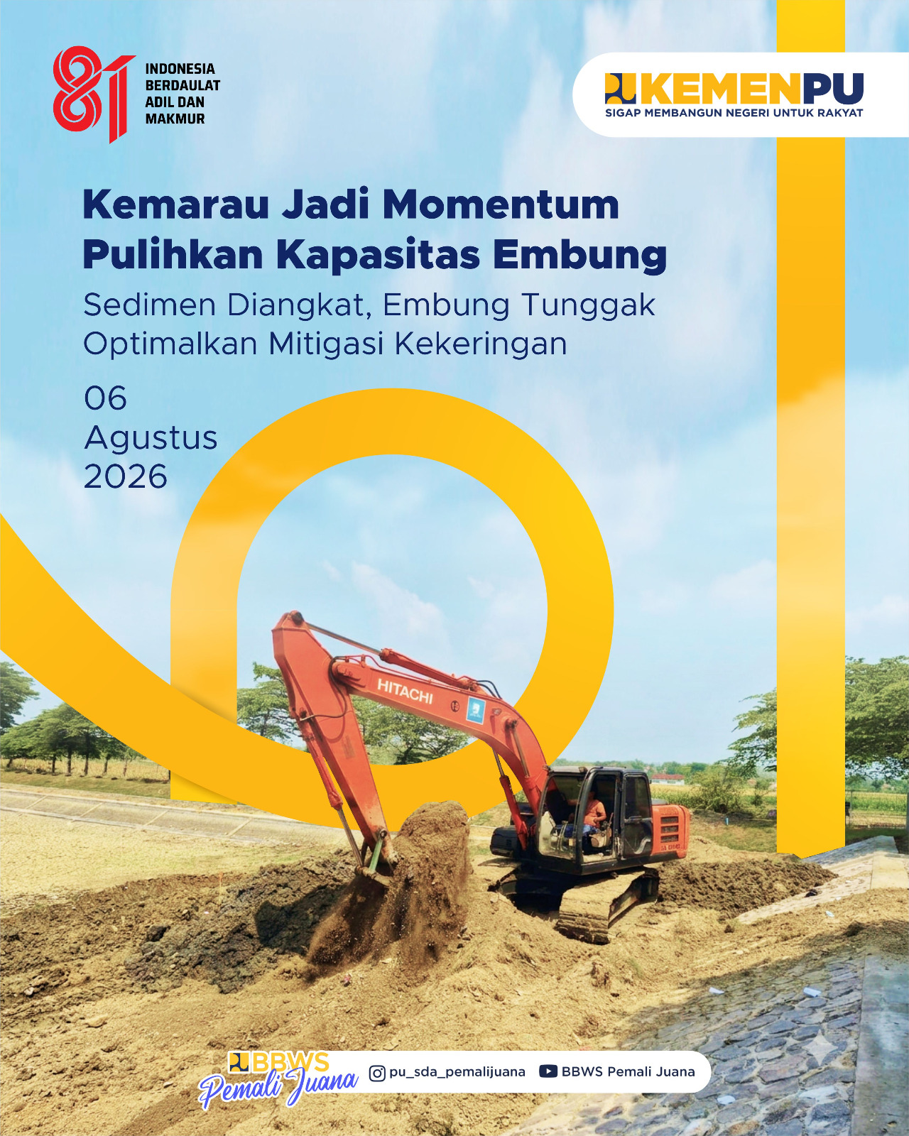 Mitigasi Kekeringan - Kemarau Jadi Momentum Pulihkan Kapasitas Embung 