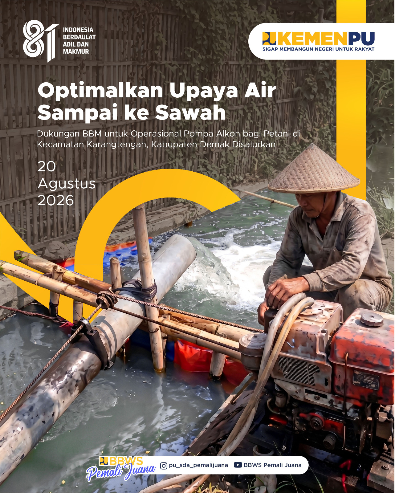 Optimalkan Upaya Air Sampai Ke Sawah