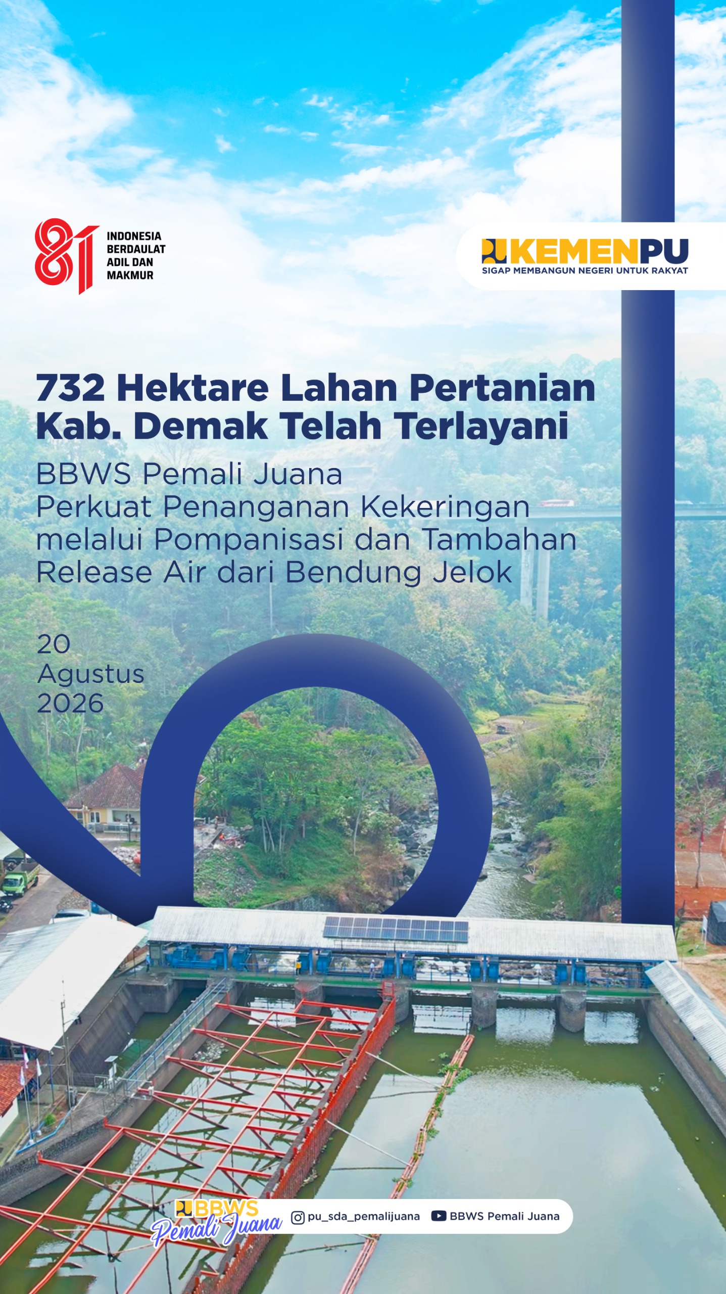732 Hektare Lahan Pertanian Kabupaten Demak Telah Terlayani