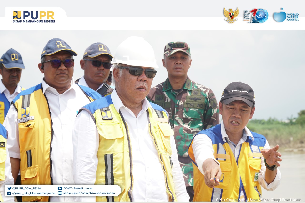 Menteri PUPR Meninjau Progress Penanganan Darurat Banjir Di Kab. Demak