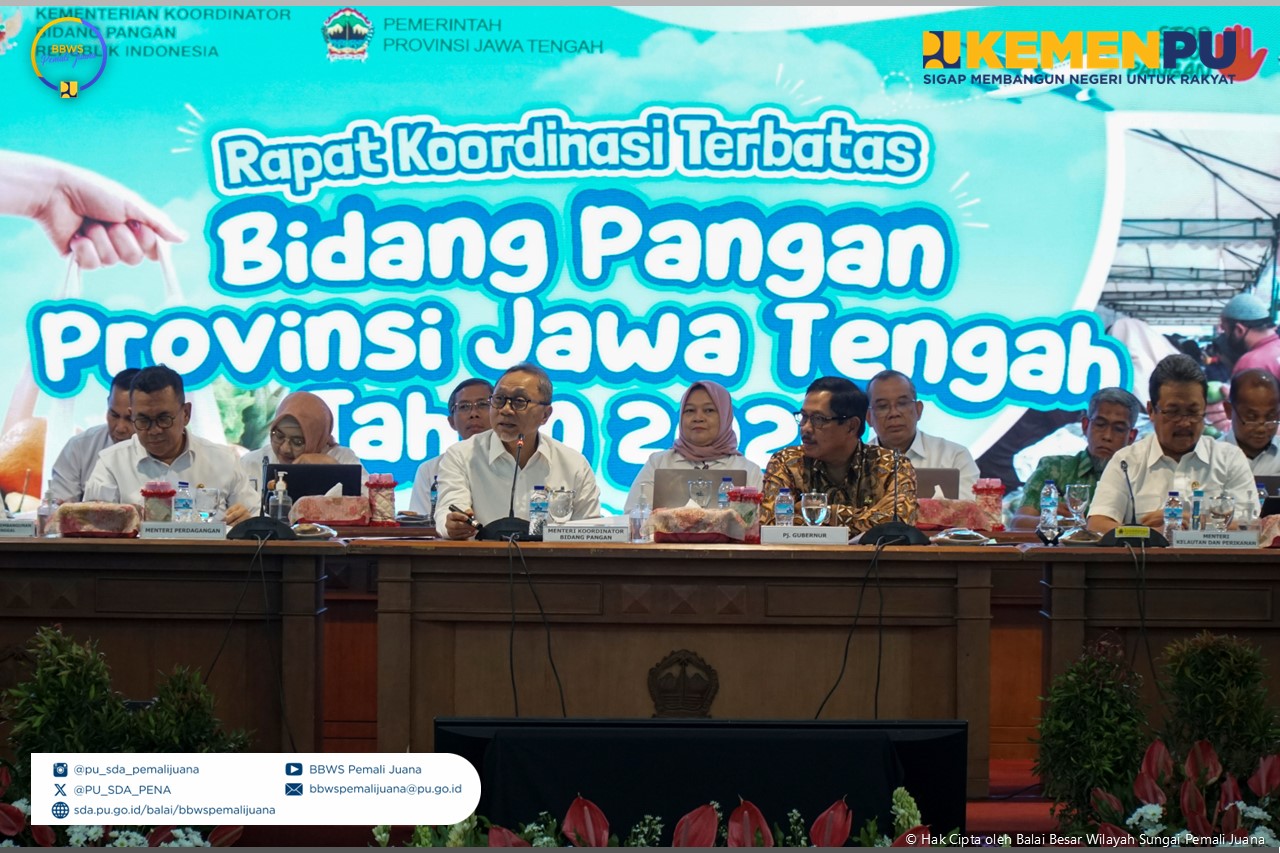 Menteri PU ikuti Rapat Koordinasi Terbatas Bidang Pangan Provinsi Jawa Tengah 