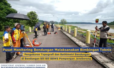 Pusat Monitoring Bendungan Melaksanakan Bimbingan Teknis Pengukuran Topografi dan Bathimetri Bendungan di Bendungan Bili Bili BBWS Pompengan Jeneberang