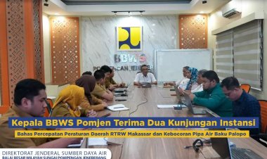 Kepala BBWS Pomjen Terima Dua Kunjungan Instansi Bahas Percepatan Peraturan Daerah RTRW Kota Makassar dan Kebocoran Pipa Air Baku Sungai Battang Kota Palopo