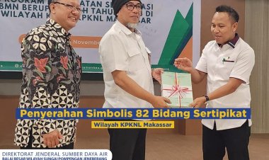 Penyerahan Simbolis, 82 Bidang Sertipikat Wilayah KPKNL Makassar