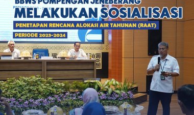 BBWS Pompengan Jeneberang melakukan Sosialisasi Penetapan Rencana Alokasi Air Tahuna (RAAT) Periode 2023-2024