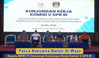 Pasca Bencana Banjir di Wajo, Kepala BBWS PJ Dampingi Kunjungan Kerja Komisi V DPR RI