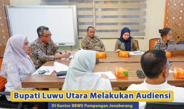 Bupati Luwu Utara Audiensi di Kantor BBWS Pompengan Jeneberang