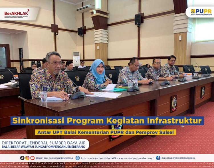 Sinkronisasi Program Kegiatan Infrastruktur Antar UPT Balai Kementerian PUPR dan Pemprov Sulsel