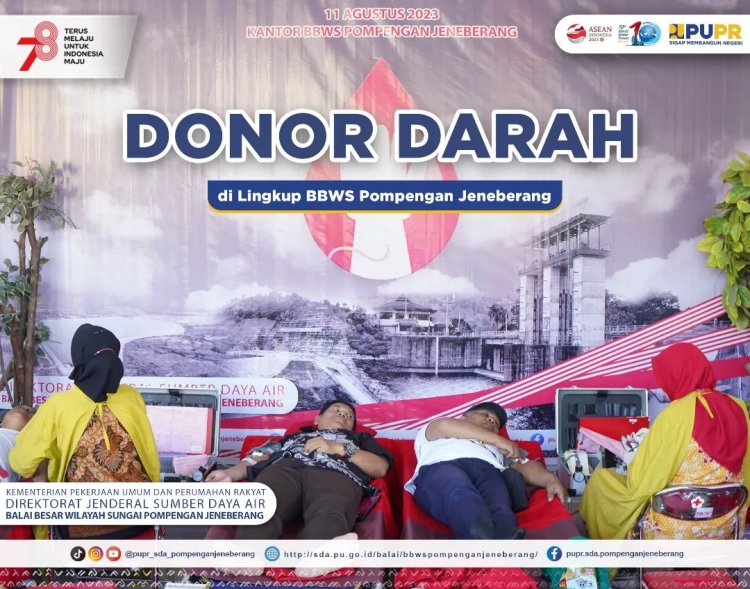 Aksi Donor Darah dalam Rangka Hari Bakti PU Ke-78