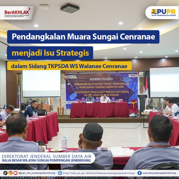 Pendangkalan Muara Sungai Cenranae menjadi Isu Strategis dalam Sidang TKPSDA WS Walanae Cenranae