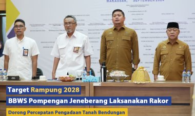 Target Rampung 2028, BBWS Pompengan Jeneberang Laksanakan Rakor Dorong Percepatan Pengadaan Tanah Bendungan Jenelata.