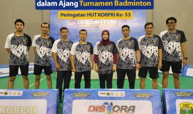 KemenPU Turut Berpartisipasi dalam Ajang Turnamen Badminton Peringatan HUT KORPRI Ke- 53
