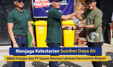 Menjaga Kelestarian Sumber Daya Air, BBWS Pomjen dan PT Semen Bosowa Lakukan Penanaman Biopori