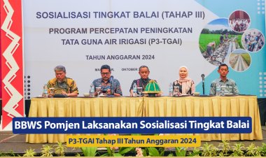 BBWS Pompengan Jeneberang Laksanakan Sosialisasi Tingkat Balai P3-TGAI Tahap III Tahun Anggaran 2024