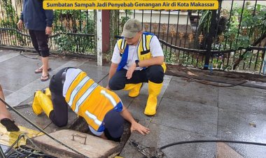 BBWS Pomjen Respon Cepat Penanganan Banjir, Sumbatan Sampah Jadi Penyebab Genangan Air di Kota Makassar.