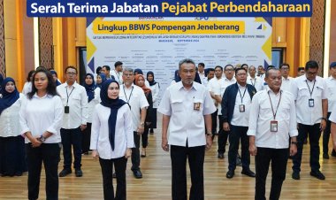 Serah Terima Jabatan Pejabat Perbendaharaan Balai Besar Wilayah Sungai Pompengan Jeneberang