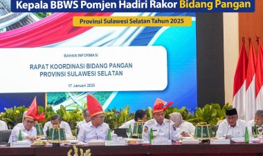 Kepala BBWS Pomjen Hadiri Rapat Koordinasi Bidang Pangan Provinsi Sulawesi Selatan Tahun 2025