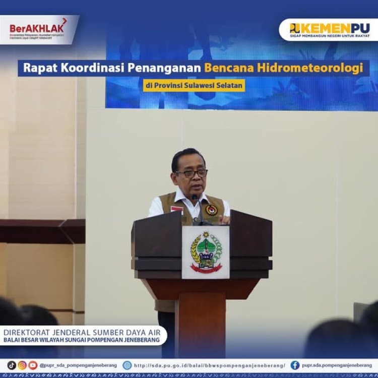 Rapat Koordinasi Penanganan Bencana Hidrometeorologi di Provinsi Sulawesi Selatan