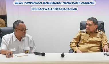 Bahas Pengendalian Banjir, BBWS Pompengan Jeneberang menghadiri audiensi dengan Walikota Makassar