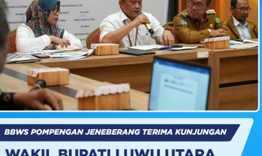 BBWS Pompengan Jeneberang Terima kunjungan Wakil Bupati Luwu Utara Bahas  Penanganan Sungai Baliase