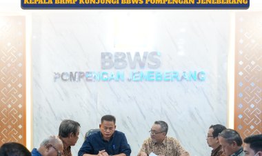 Perkuat Sinergi Sektor Air dan Pertanian, Kepala BRMP Kunjungi BBWS Pompengan Jeneberang
