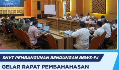 SNVT Pembangunan Bendungan BBWS Pompengan Jeneberang, gelar Rapat Pembahasan Laporan Pendahuluan Kegiatan Sertifikasi Izin Operasi Bendungan Pamukkulu, Kabupaten Takalar.