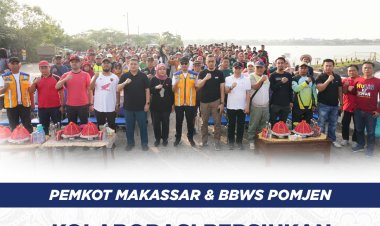Pemkot Makassar & BBWS Pomjen Kolaborasi Bersihkan Waduk Tunggu Pampang