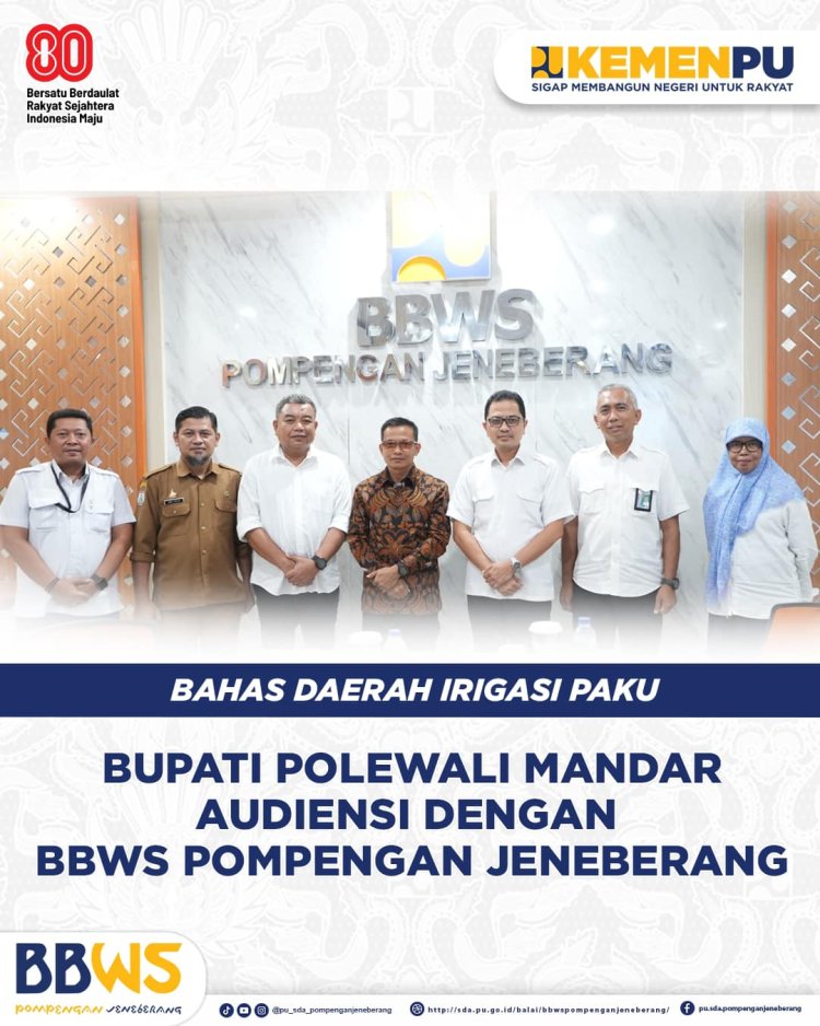 Bahas Daerah Irigasi Paku Bupati Polewali Mandar Audiensi dengan BBWS Pompengan Jeneberang