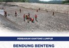 Perbaikan Kantong Lumpur Bendung Benteng Terus Dikebut