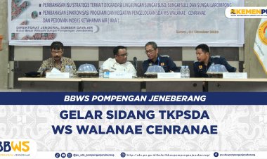 BBWS Pompengan Jeneberang Gelar Sidang TKPSDA Walanae - Cenranae