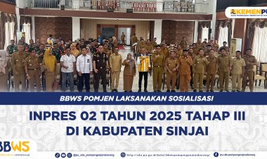 BBWS Pompengan Jeneberang Laksanakan Sosialisasi Inpres Tahap 3 di Kabupaten Sinjai