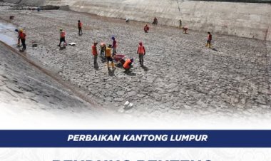 Perbaikan Kantong Lumpur Bendung Benteng Terus Dikebut