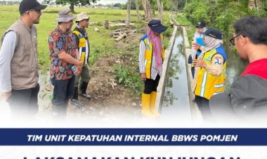 Tim Unit Kepatuhan Internal BBWS Pompengan Jeneberang Laksanakan Kunjungan Lapangan