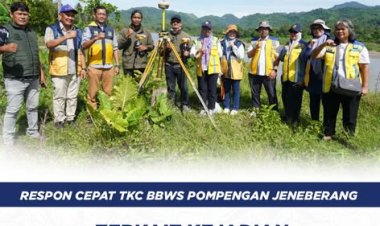 Respons Cepat TKC BBWS Pompengan Jeneberang Kejadian Abrasi Sungai