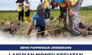 BBWS Pompengan Jeneberang Lakukan Monitoring dan Evaluasi Kegiatan Inpres Nomor 2 Tahun 2025 Tahap II di Kabupaten Pinrang
