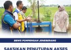 BBWS Pompengan Jeneberang Saksikan Penutupan Akses Pemanfaatan Air Ilegal