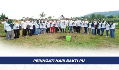 Peringati Hari Bakti PU, BBWS Pompengan Jeneberang Lakukan Aksi Tanam Pohon